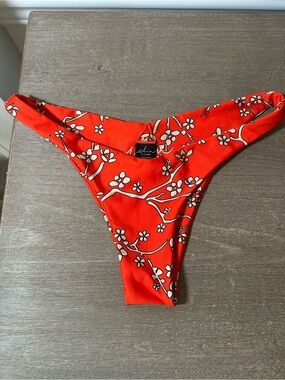 SAME Floral Red Bikini Bottom - S